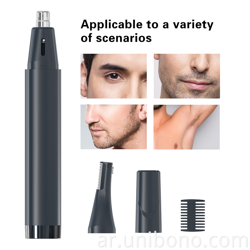 2 In 1 Electric Battery-Operated Beard Eyebrow Ear And Nose Hair Remover Trimmers For Men